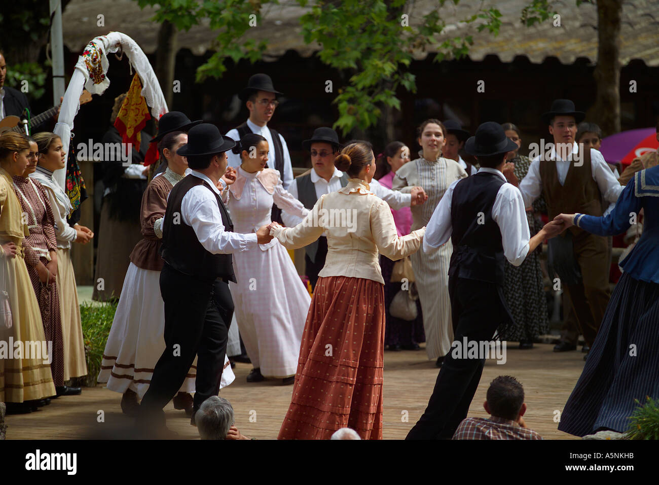 Volkstanz, erste Mai Alte Festival, Portugal Stockfoto