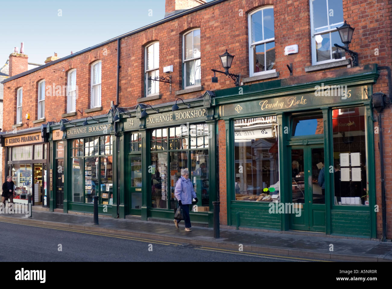 Alte Geschäfte, Main Street Dalkey, Irland Stockfoto