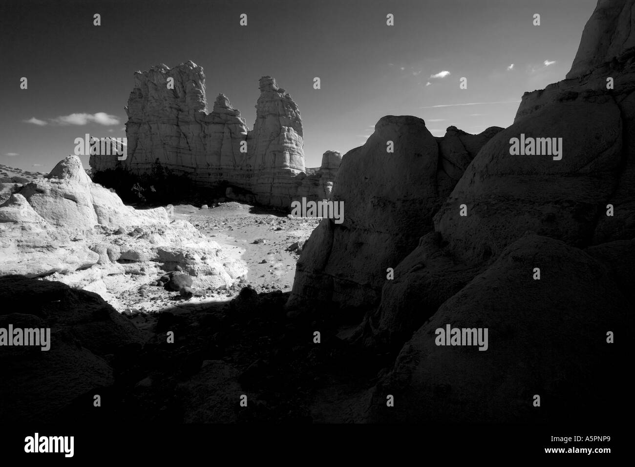 Wüste Felsformationen im Norden von New Mexico Stockfoto