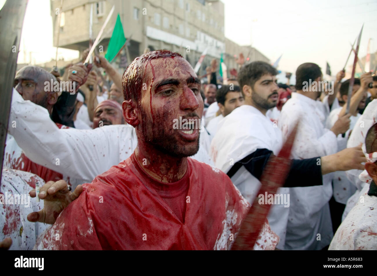 Qama Zanni auf Ashura Tag 02 03 04 Kerbala Irak Stockfoto