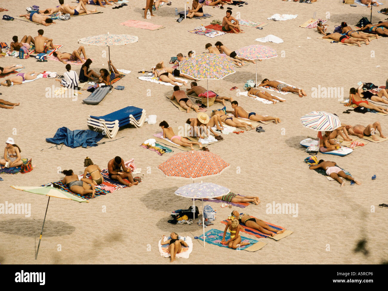 LLORET DE MAR STRAND KATALONIEN SPANIEN Stockfoto