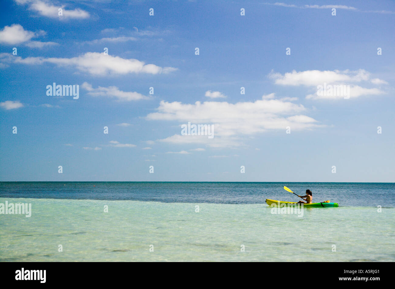 Kajakfahren im Bahia Honda State Park Big Pine Key Florida Stockfoto