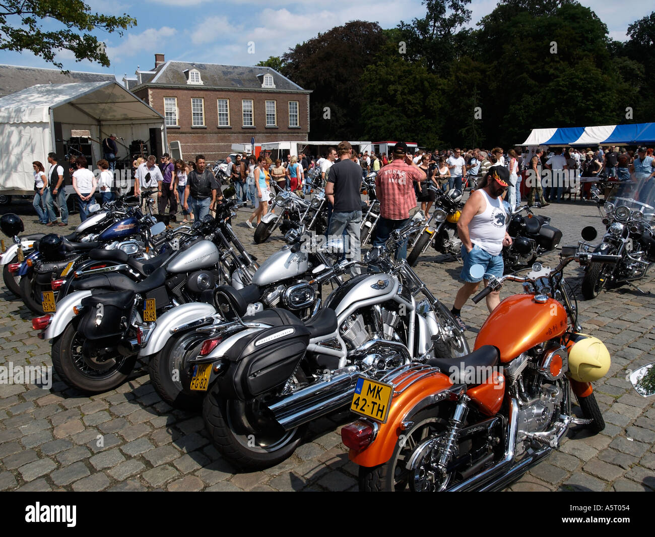 Harley Davidson Tage in Breda Holland ist ein großes Ereignis und Menschen aus ganz Europa kommen hierher, um ihre Fahrräder zu zeigen Stockfoto