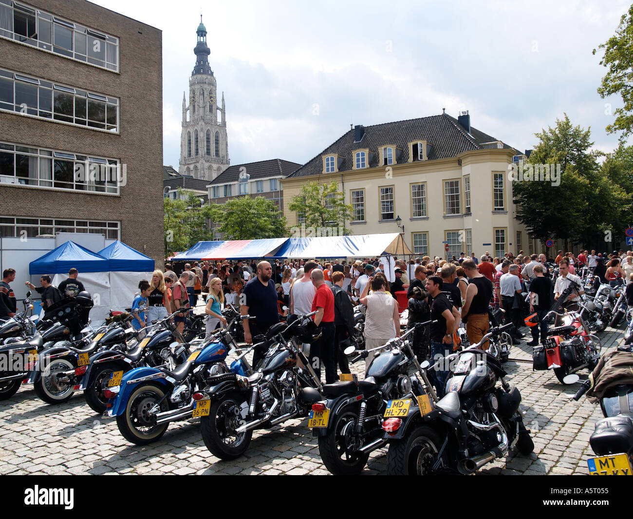 Harley Davidson Tage in Breda Holland ist ein großes Ereignis und Menschen aus ganz Europa kommen hierher, um ihre Fahrräder zu zeigen Stockfoto