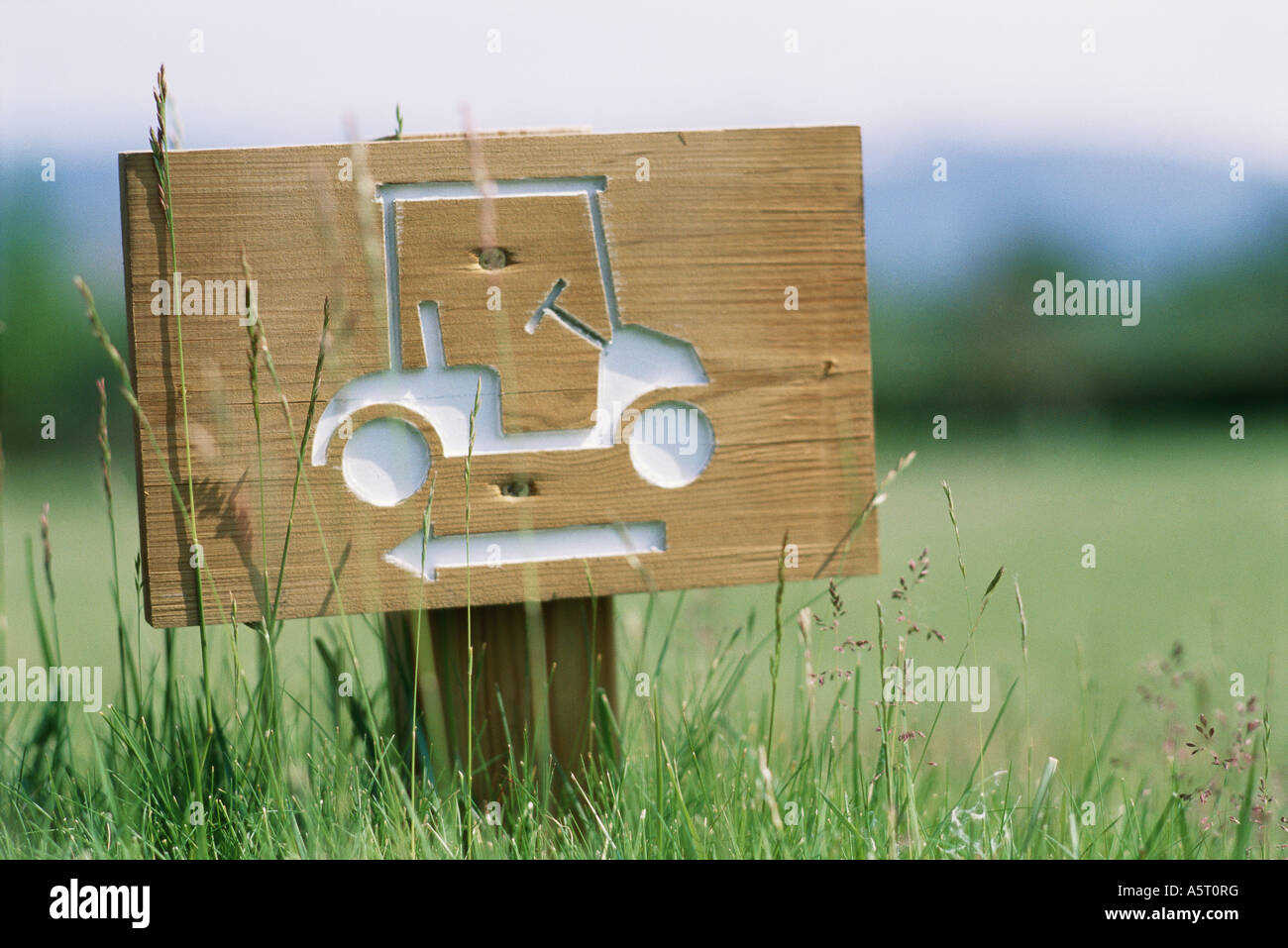 Golf Cart Zeichen Stockfoto