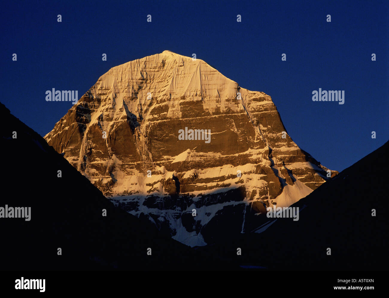 Mount Kailash der Mittelpunkt des Universums für Buddhisten und Hindus Tibet Stockfoto