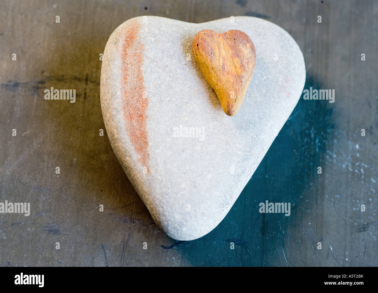 Herzförmige Steinen Stockfoto
