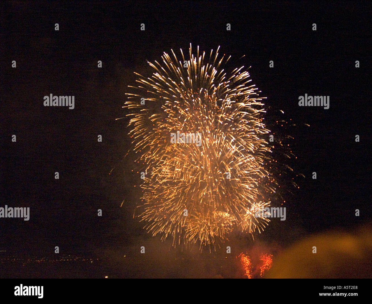 Gibraltar-Feuerwerk, 300 Jahre der britischen Herrschaft zu unterstützen Stockfoto