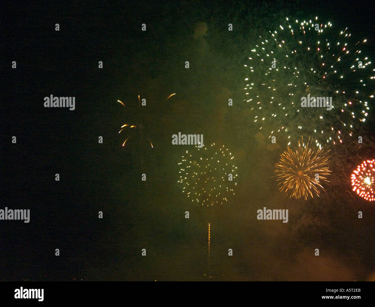 Gibraltar-Feuerwerk, 300 Jahre der britischen Herrschaft zu unterstützen Stockfoto