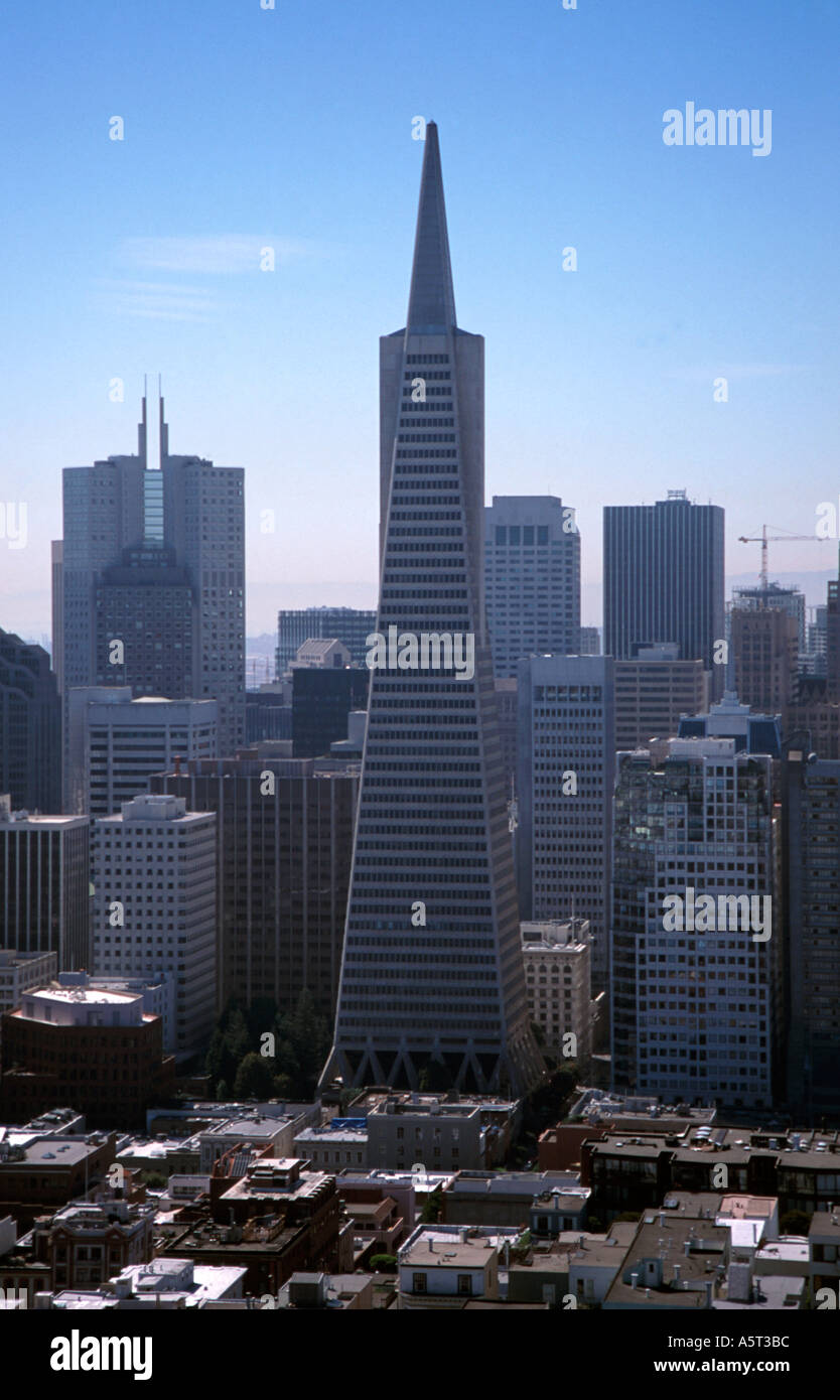 Die Trans-Amerika-Pyramide im Herzen von San Francisco s Financial district Stockfoto