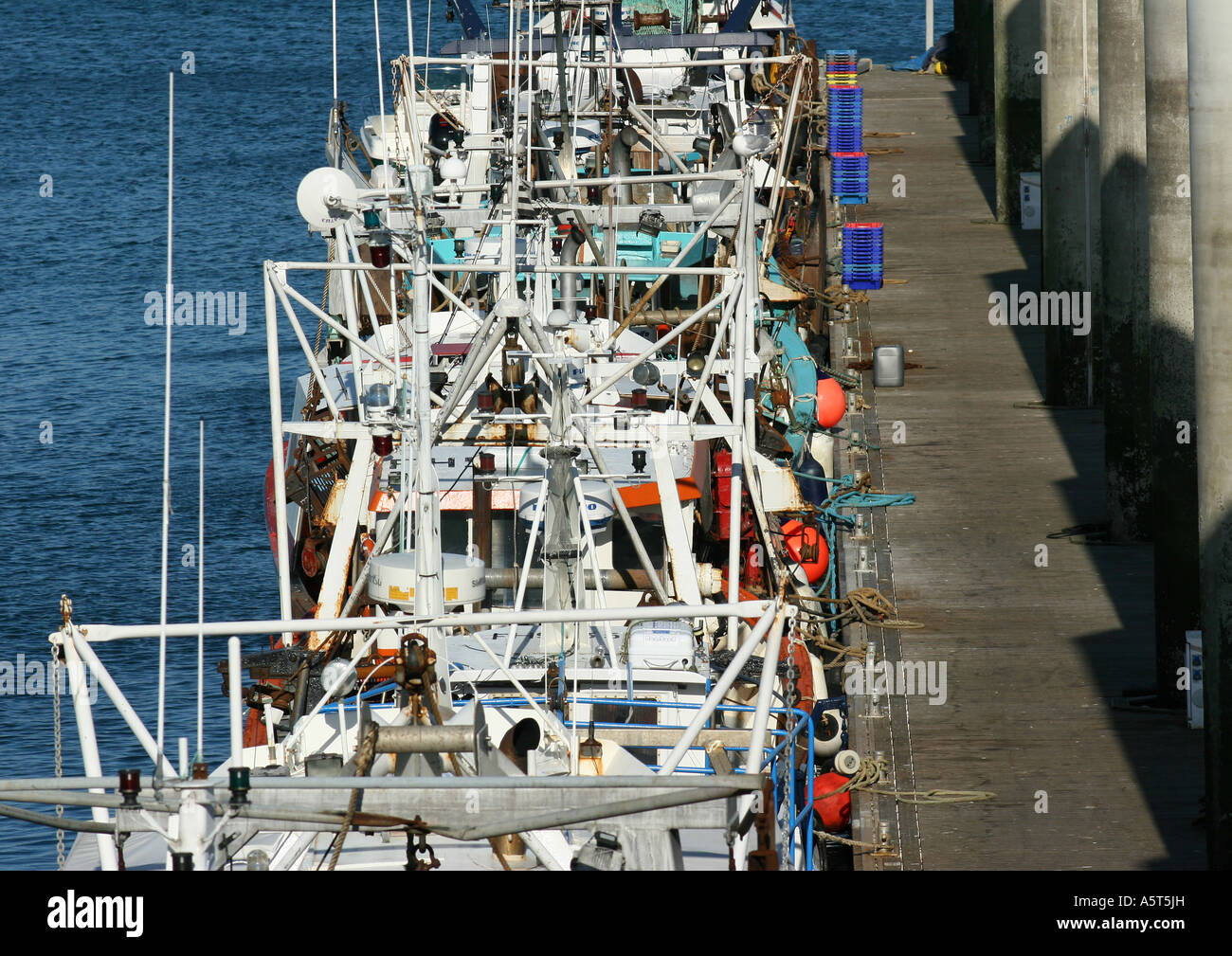 Angedockten Schiffe Stockfoto