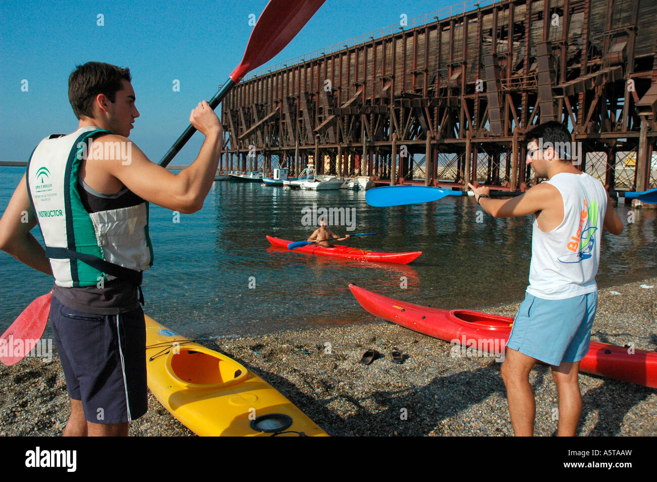 Almadrabillas Strand und englische Kabel ALMERIA Andalusien Spanien Stockfoto