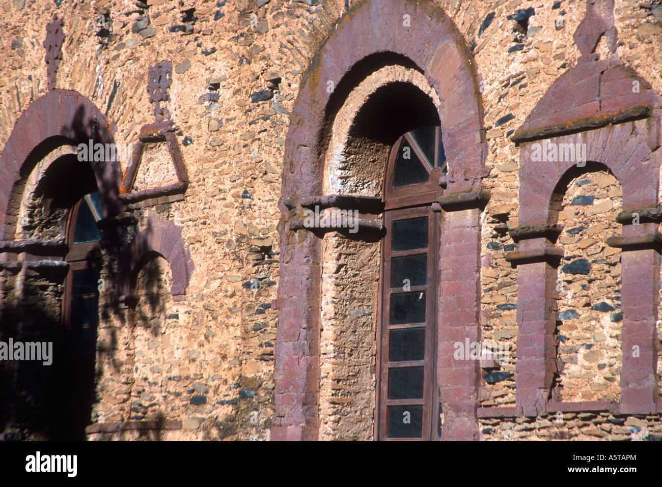 Palast des Kaisers Fasilides (Fasil), Gondar, Äthiopien, Afrika Stockfoto