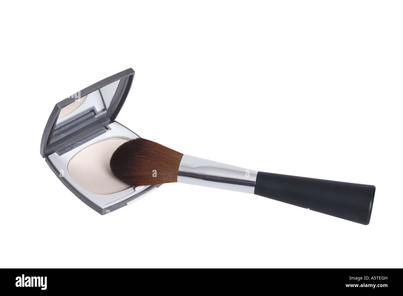 Make-up auf weißem Hintergrund ausschneiden Stockfoto