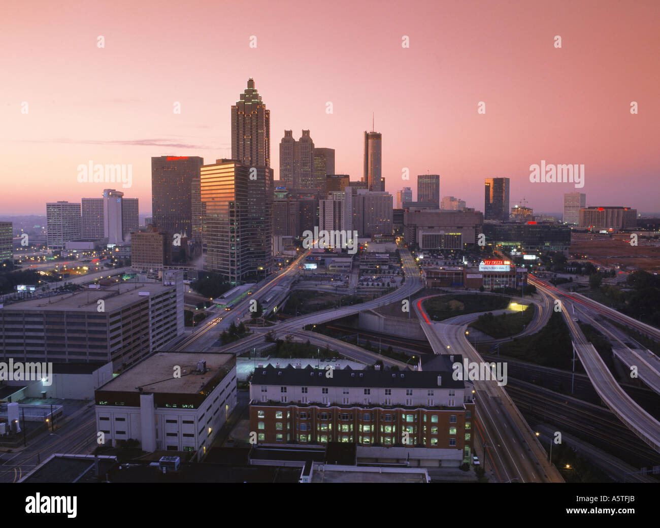 Atlanta Civic Center in der Morgendämmerung Georgia USA Stockfoto
