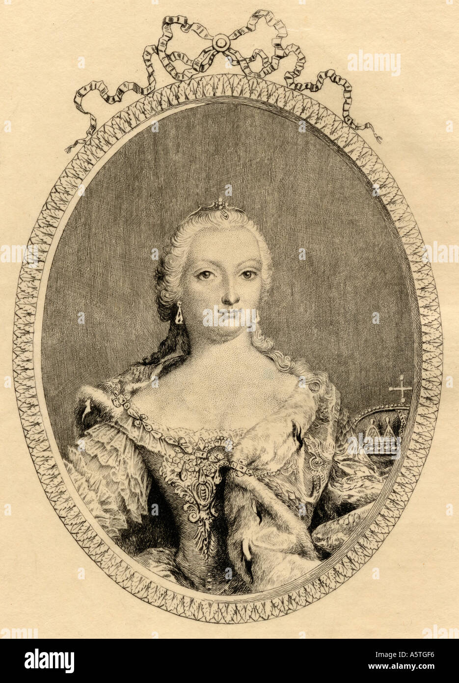 Maria Theresia Walburga Amalia Christina, 1717 - 1780. Herrscher der Habsburgischen Herrschaften. Stockfoto