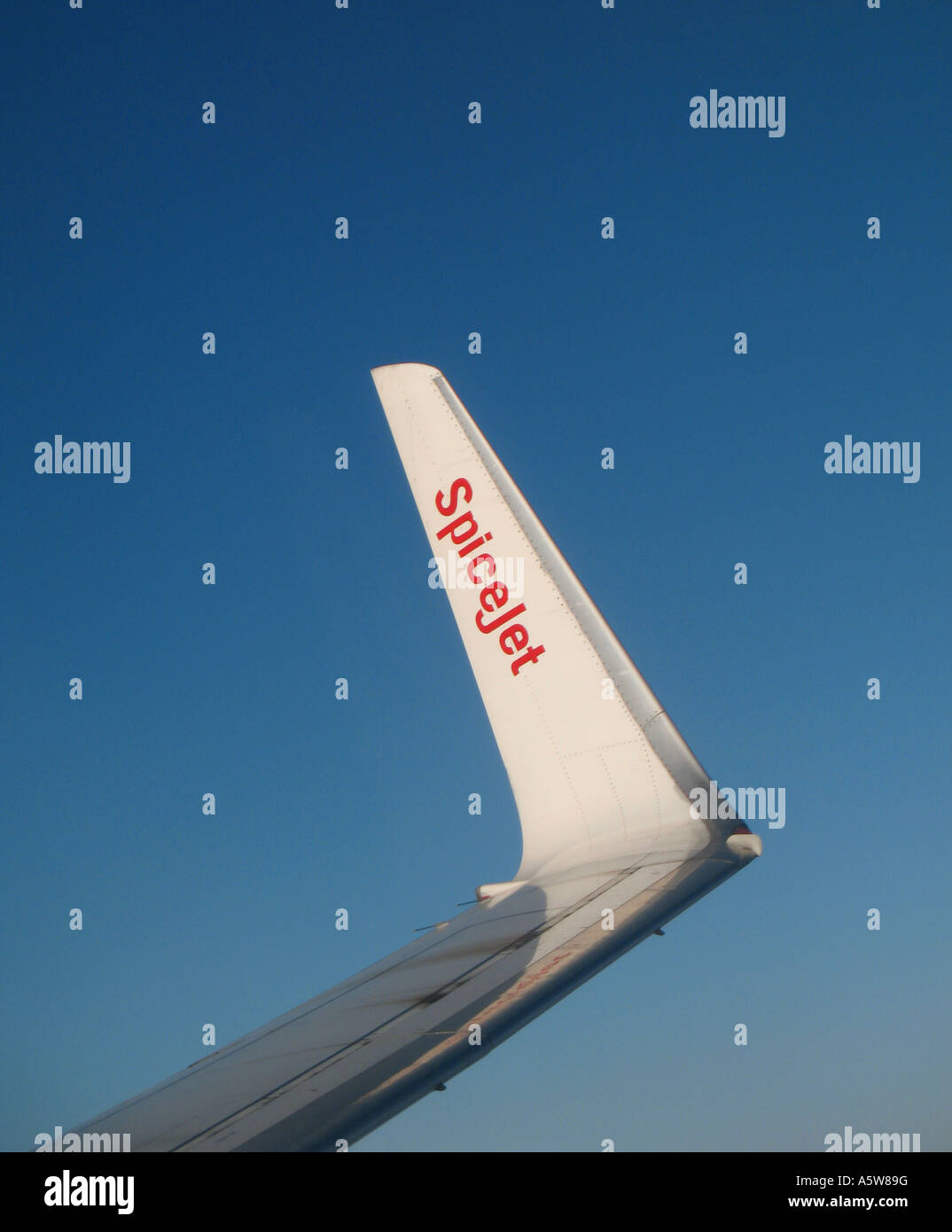 SpiceJet Flugzeug low-cost Fluggesellschaft Indien Stockfoto