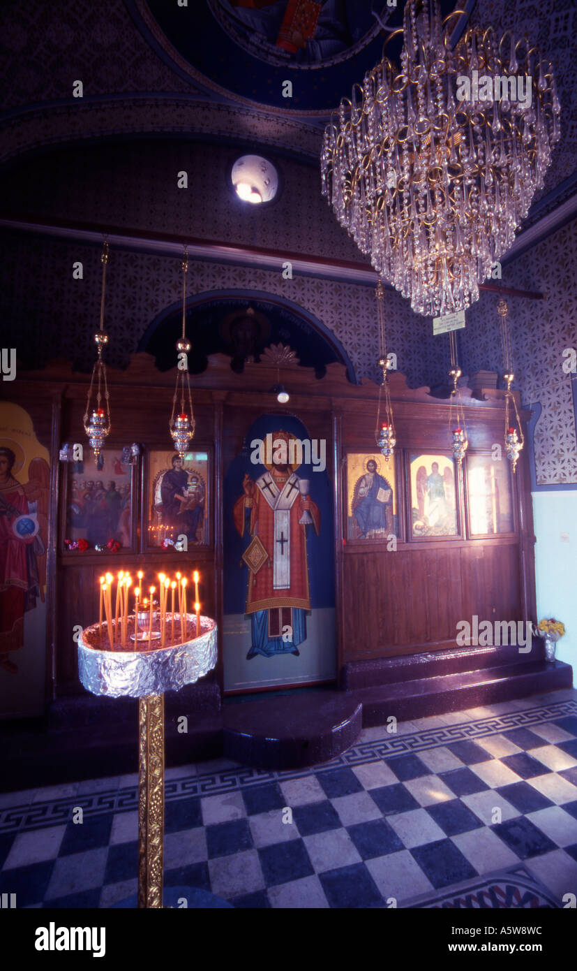 Griechenland Lesbos Skala Sykaminias die Kirche von Panayia Gorgona Stockfoto