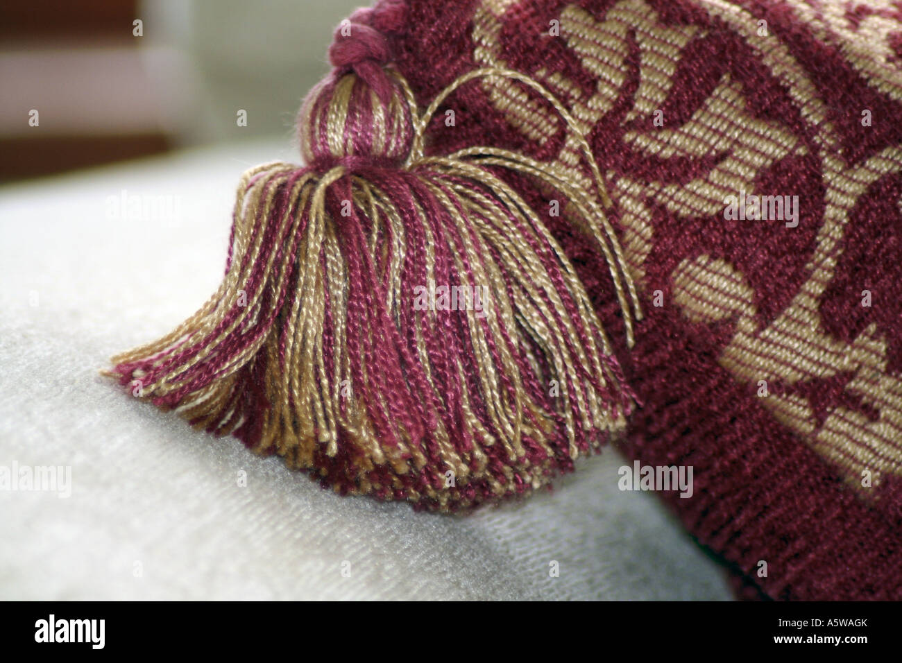 Tassel auf Kissen Stockfoto