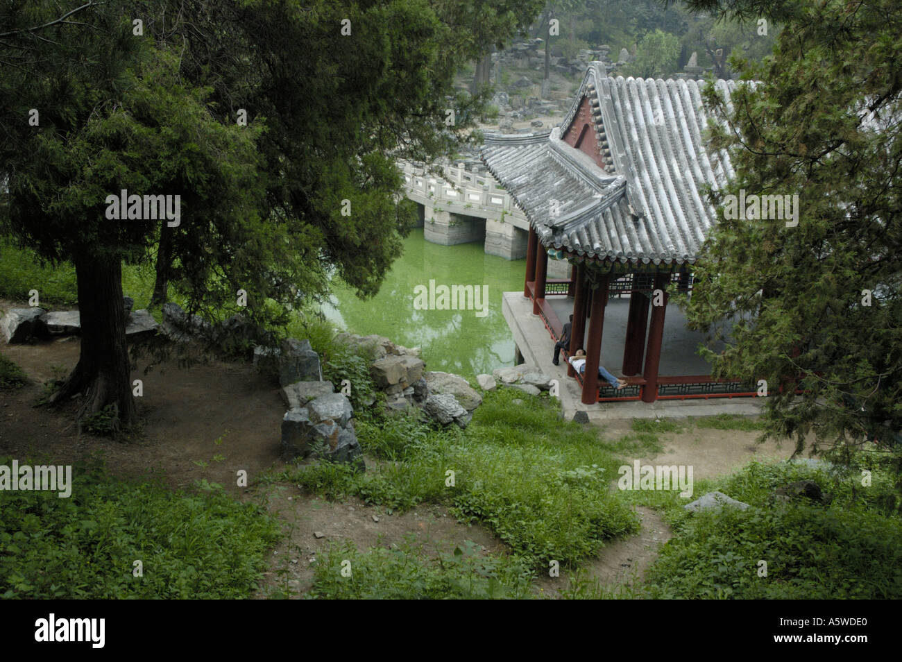 China Peking Behai Park an einem Sonntag Nachmittag Stockfoto