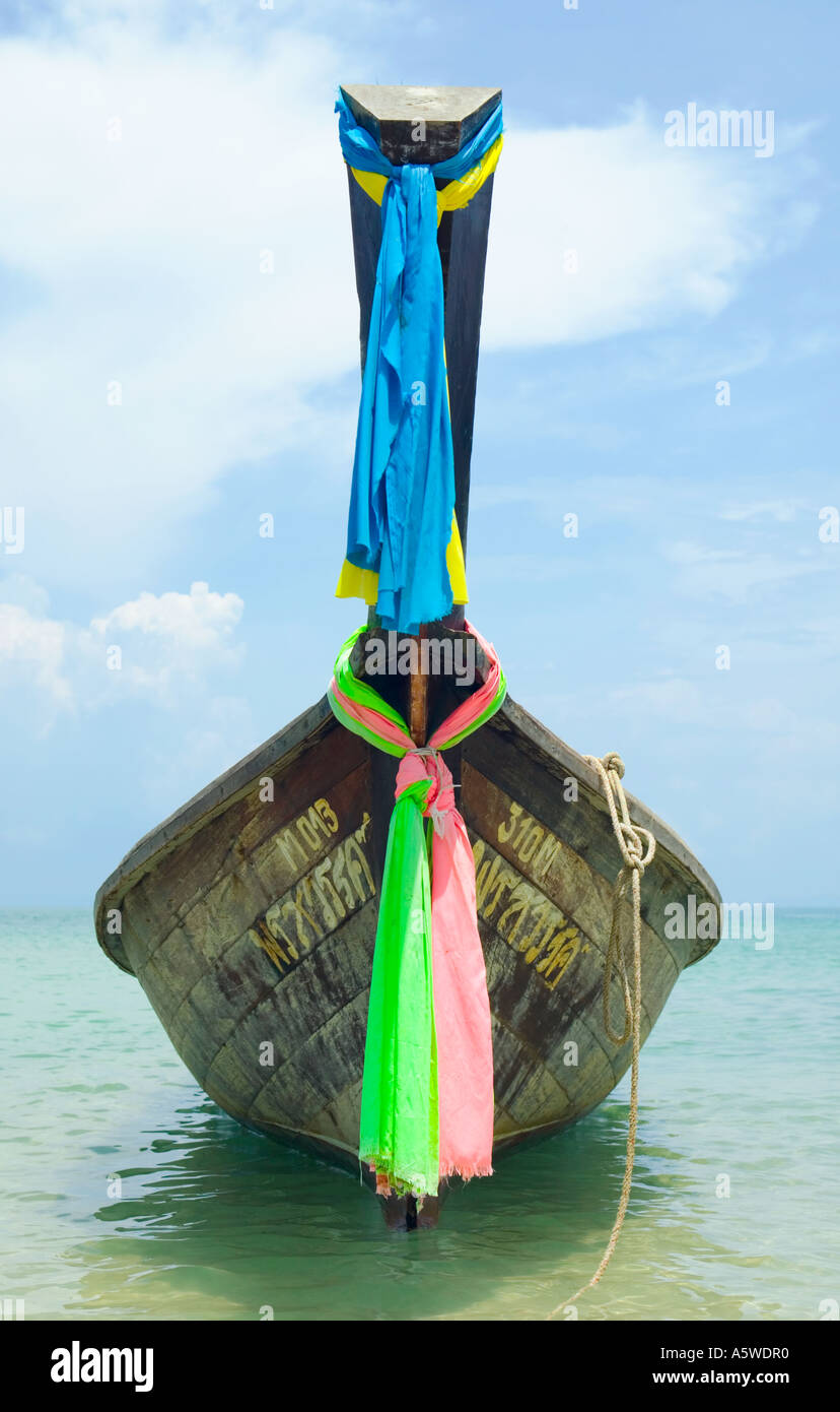 Longtail-Boot auf Andaman Sea-Thailand Stockfoto