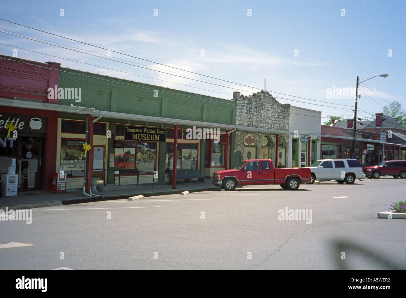 Die Innenstadt von Lynchburg, Tennessee Stockfoto