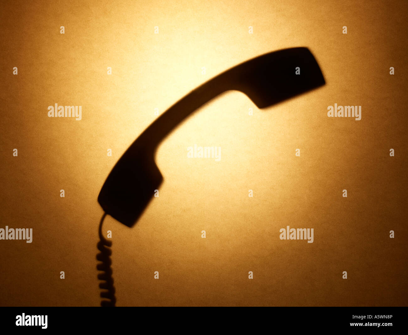 Telefonhörer silhouette Stockfoto