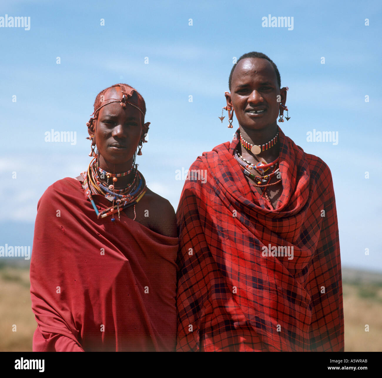 Masai Jugendliche, Amboseli-Reservat, Kajiado, Kenia Stockfoto