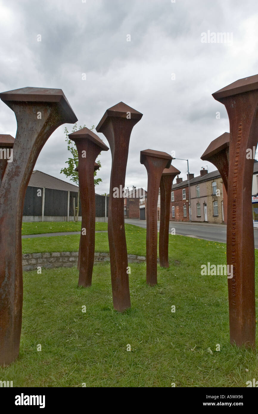 Irwell Skulpturenpfad Radcliffe Bury Lancashire uk Stockfoto