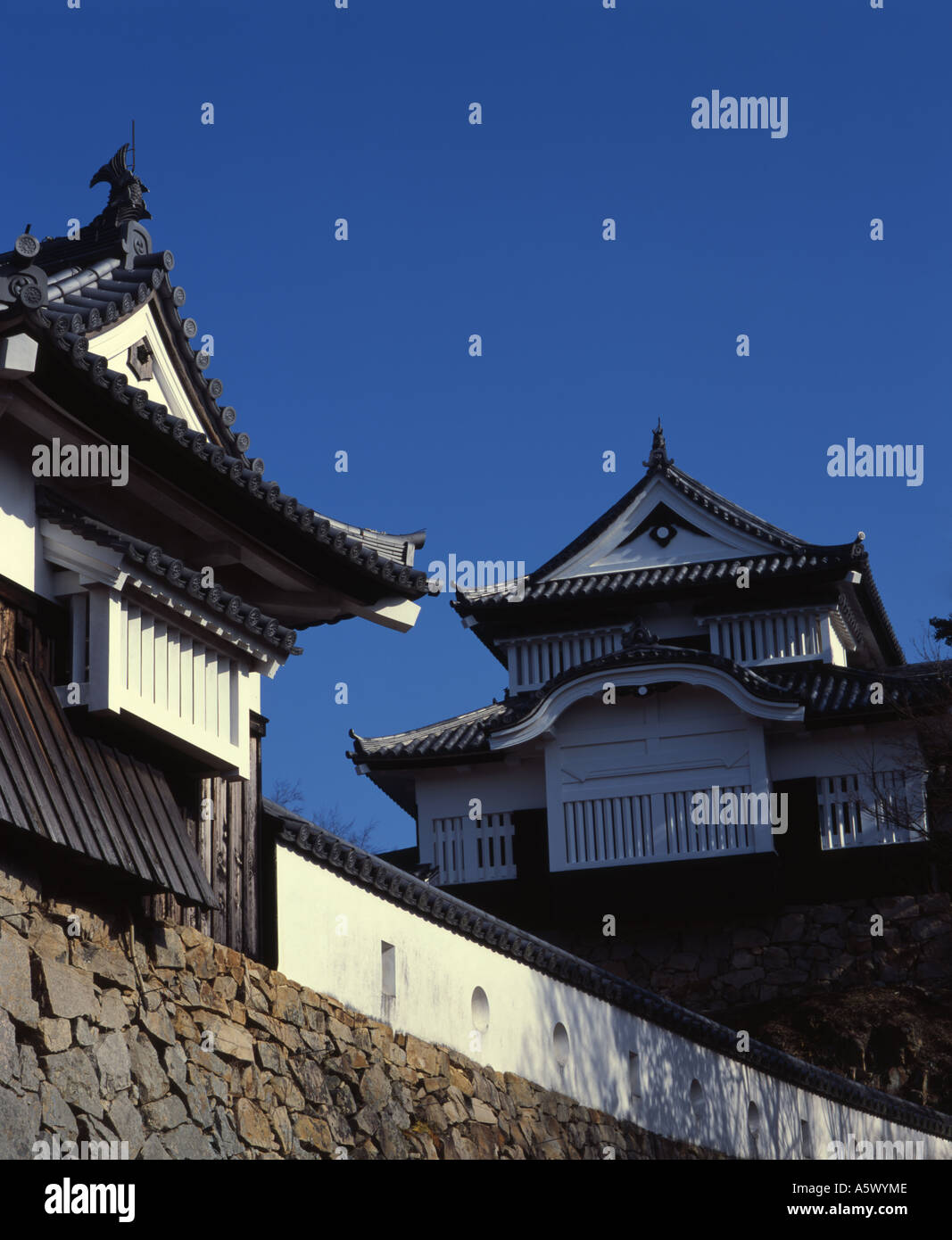 Bitchu Matsuyama Schloss Takahashi Stadt. Japans höchster Schloss. Stockfoto