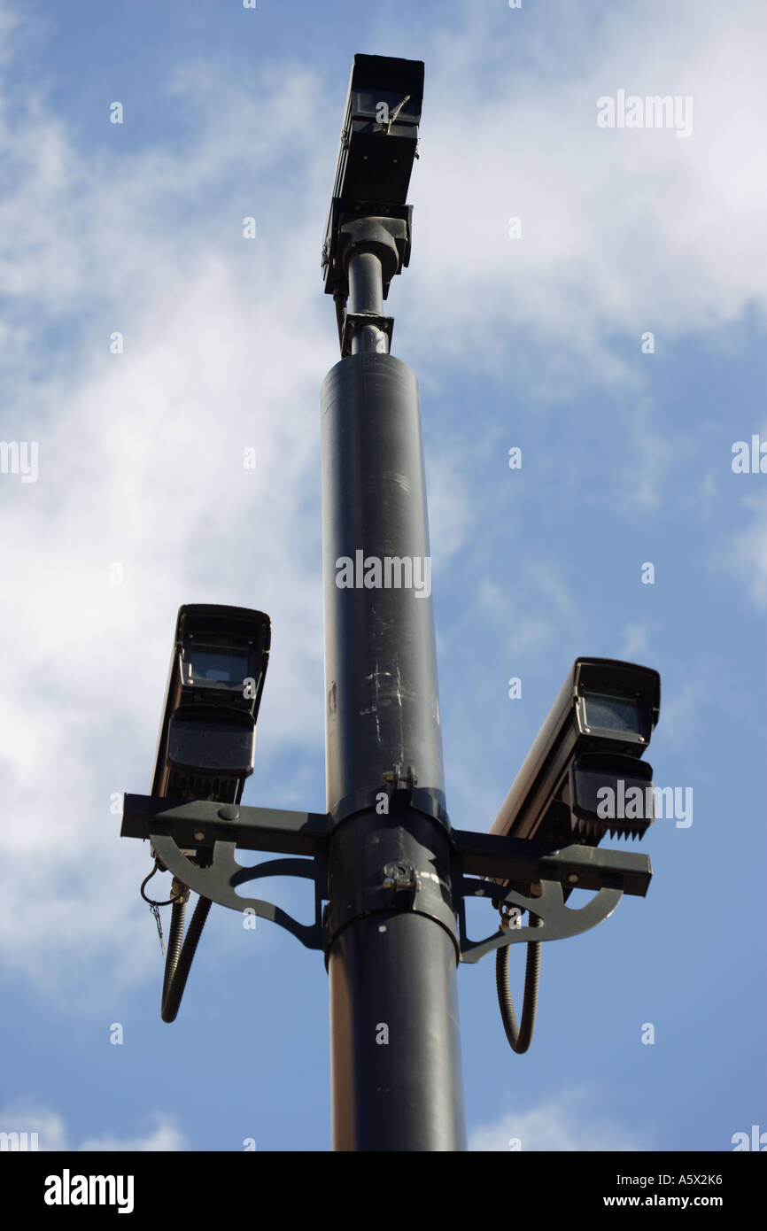 Sicherheit und Staus laden Video Kamera anzeigen Straße Stockfoto