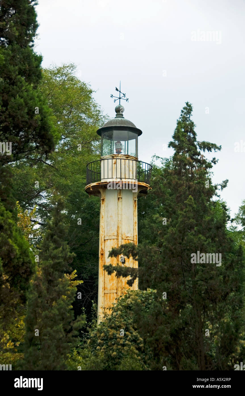 Rustikale Leuchtturm Tagesvariante Park Varna Schwarzes Meer Küste Altstadt Ost-Europa Bulgarien Stockfoto