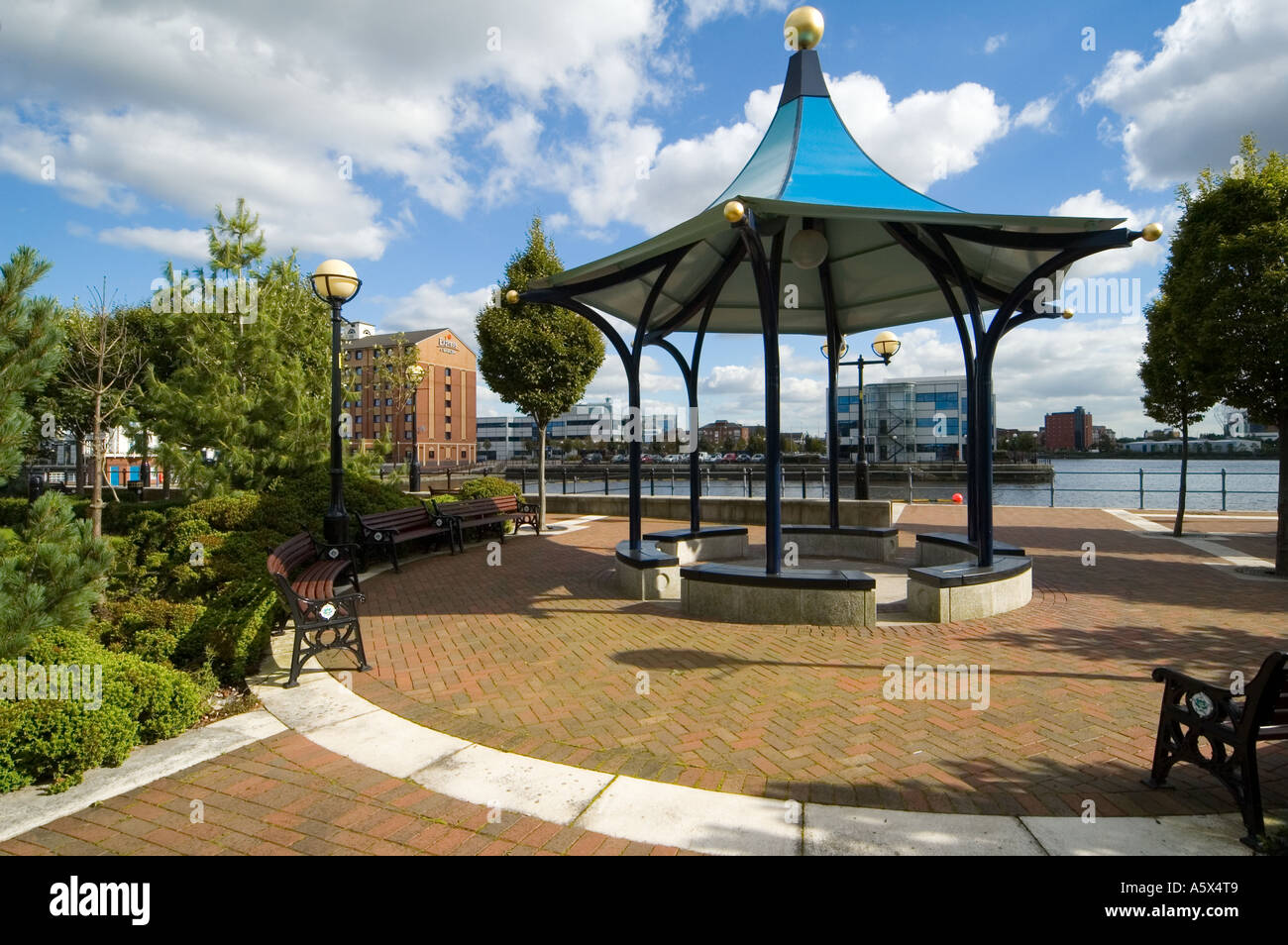 Tierheim in Salford Quays, größere Manchester, UK Stockfoto