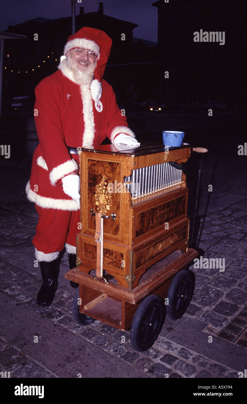 Weihnachtsmann in Kopenhagen zu Weihnachten Stockfoto