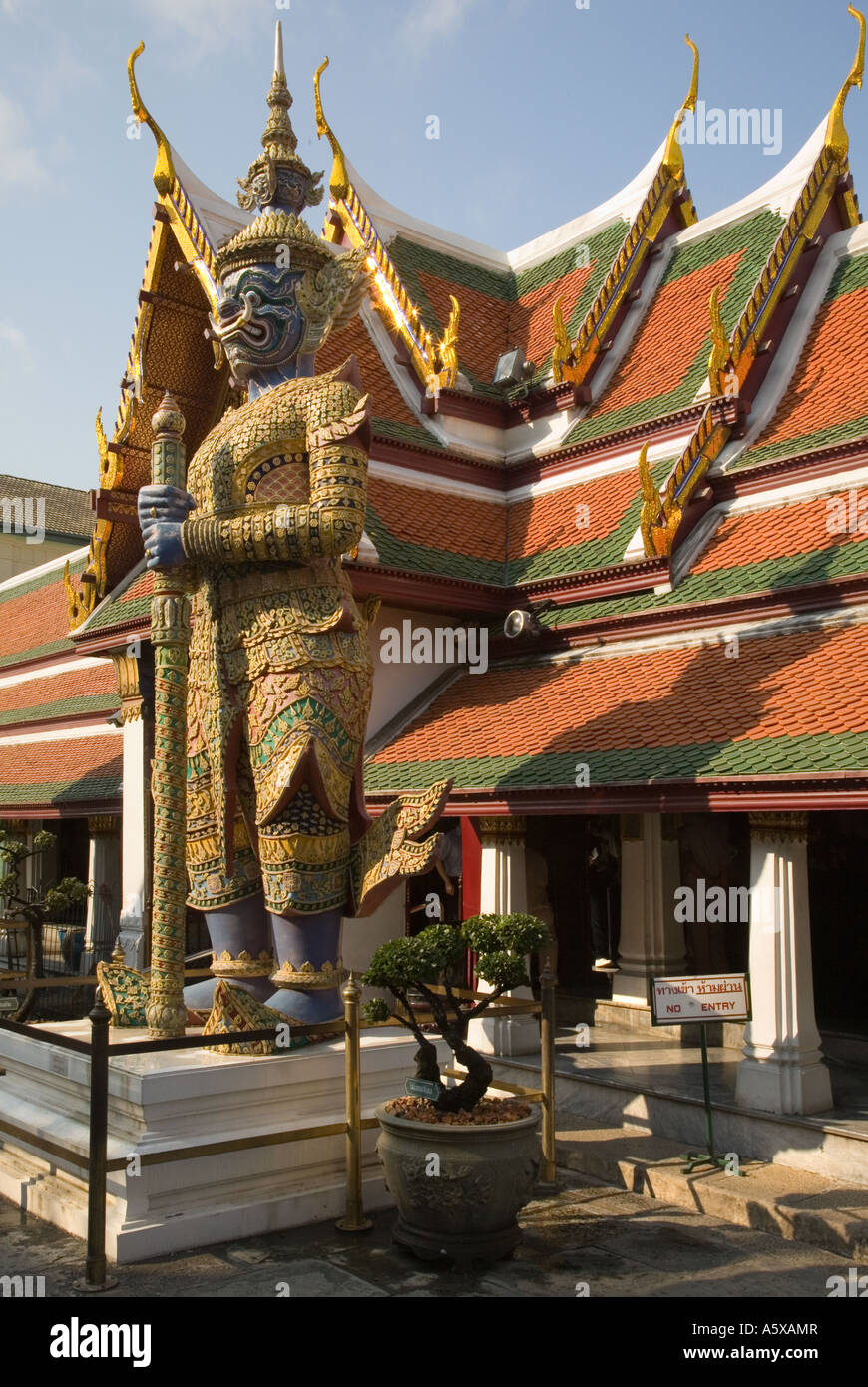 Terracotta Figuren oder Wachen Grand Palace Komplex Bangkok Thailand Stockfoto