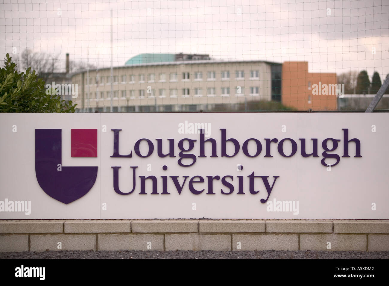 der Eingang an der Loughborough University, Leicestershire, UK Stockfoto