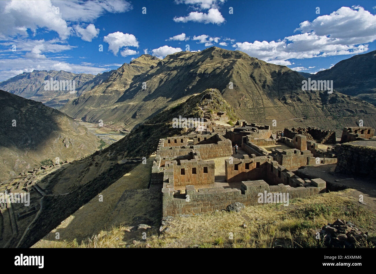 Archäologische Stätte von Pisac (Cusco - Peru). Site Archéologique de Pisac (Cuzco - Pérou). Stockfoto