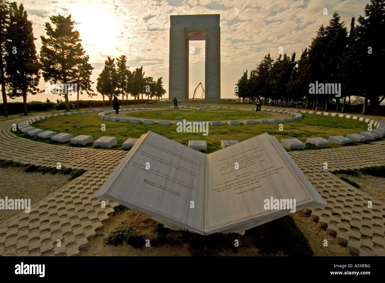 Ein Kriegerdenkmal gewidmet türkische Soldaten kämpften 1915 Gallipoli, die alliierte Invasion, Sitz in Gallipoli, Türkei Stockfoto