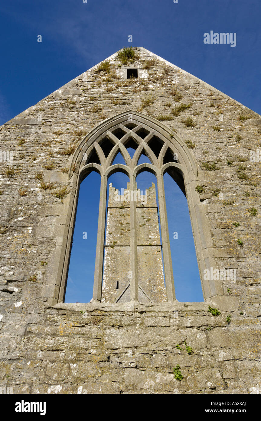 Ross Errilly Franziskanerklosters, in der Nähe der Headford, County Galway, Irland Stockfoto