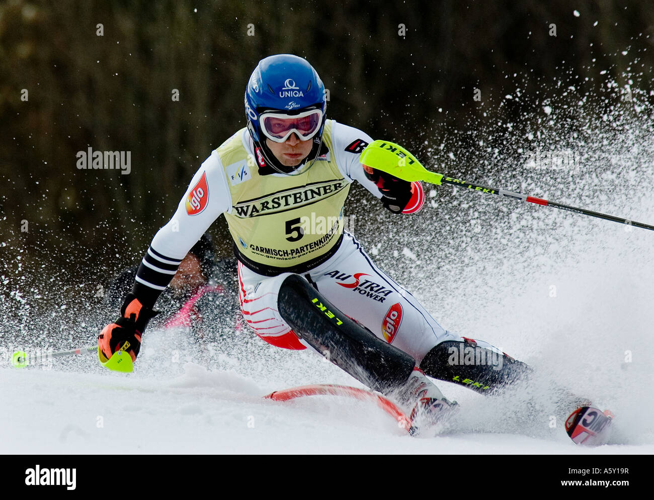 RAICH Benjamin Österreich Weltcup Slalom Garmisch Partenkirchen 25 02 200 Stockfoto