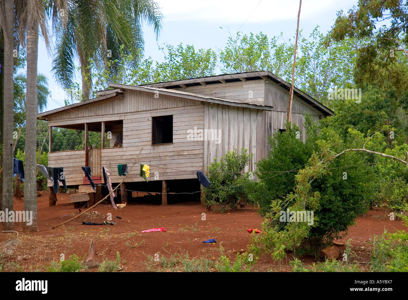 Gehäuse auf Plantage in ländlichen in Argentinien. Stockfoto