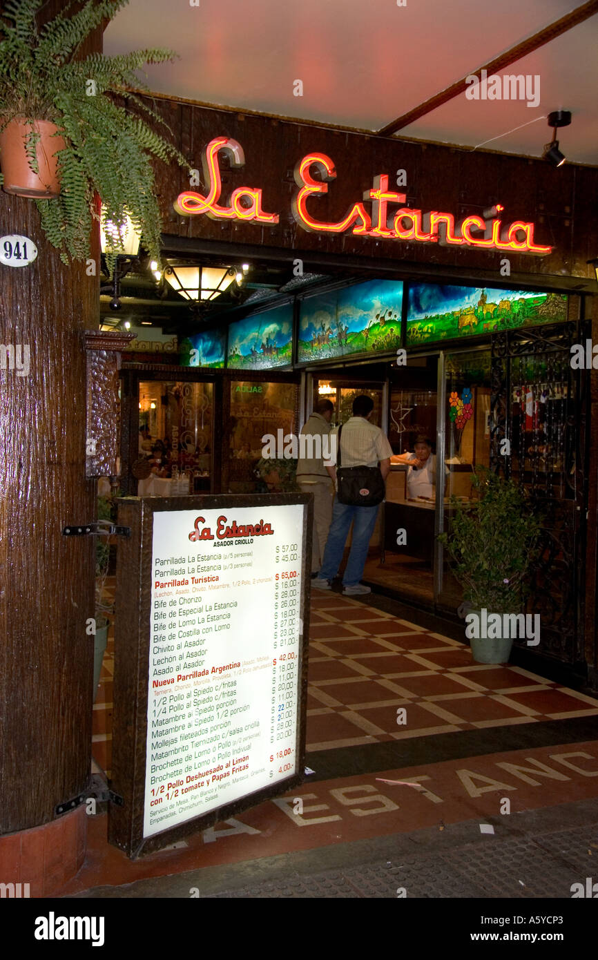 La Estancia Restaurant in Buenos Aires, Argentinien. Stockfoto