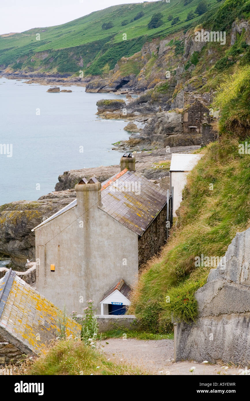 Hallsands starten Bay Devon Uk Dorf zerstört Meer des 20. Jahrhunderts Stockfoto