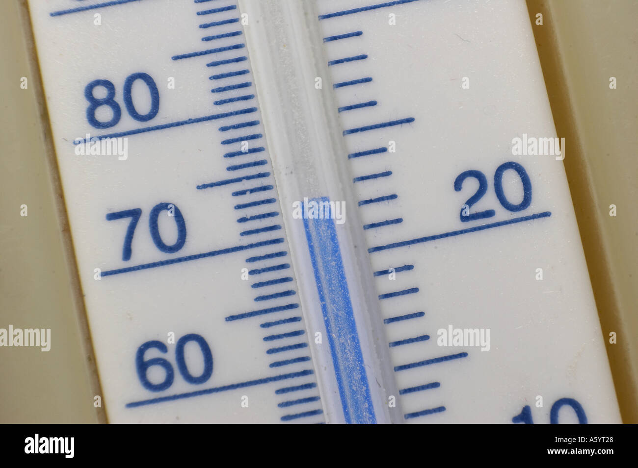 Thermometer / 23 ° c Stockfoto