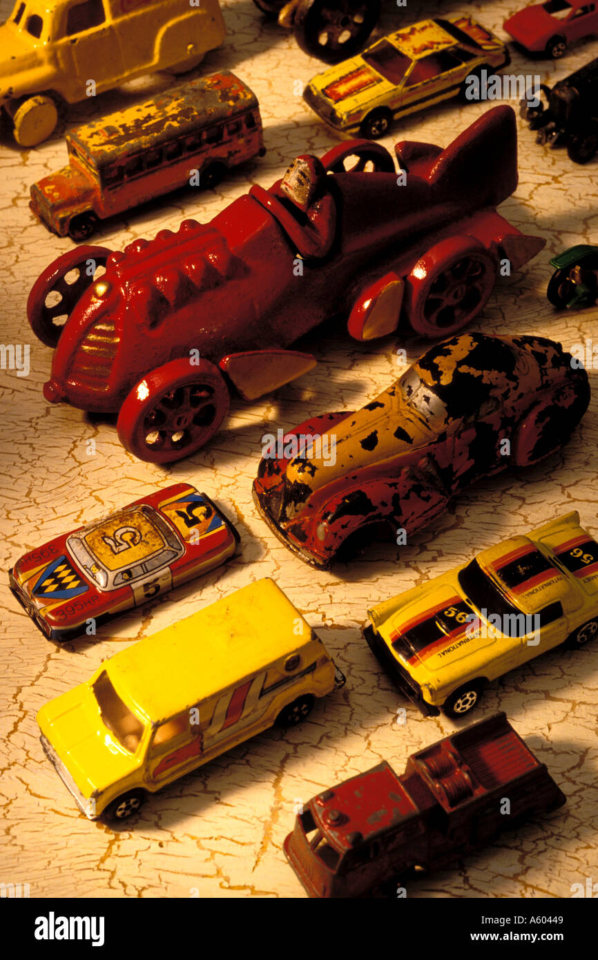 Antikes Spielzeug-Autos Stockfoto