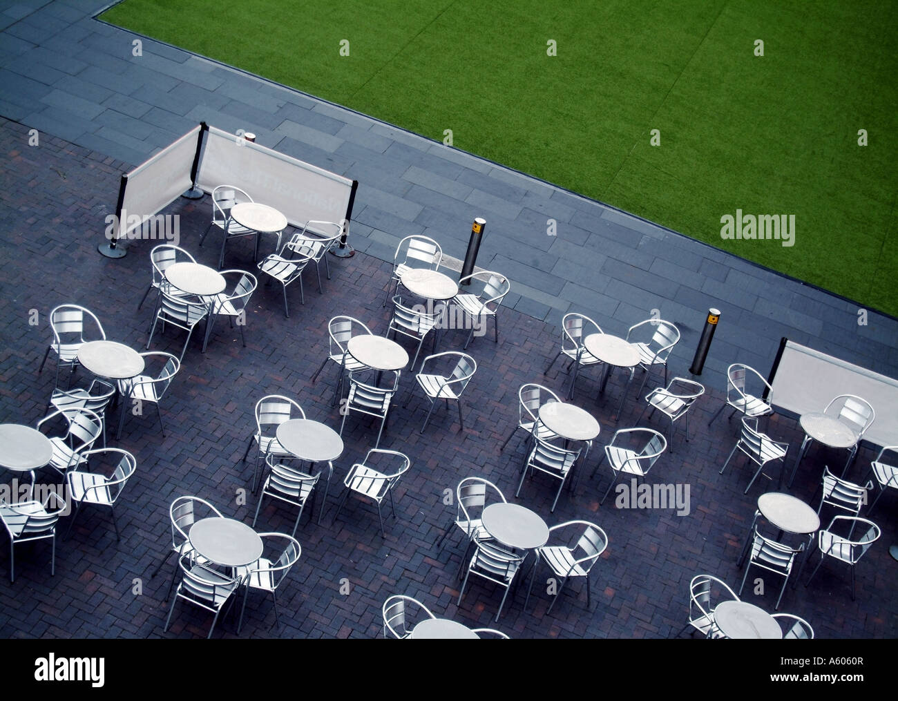 Leere Seaside Cafe Stockfoto