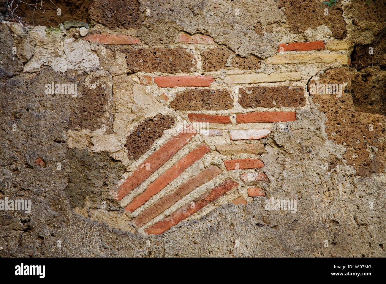 Italienische Renaissance Innenwand Ruinen closeup Stockfoto