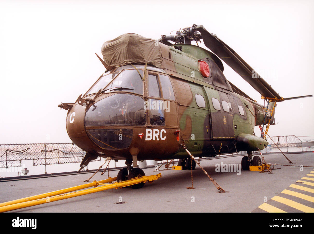 BRC Hubschrauber Unabhängigkeit Französisch Marine Kriegsschiff Besuch in Beirut Libanon Hafen Stockfoto