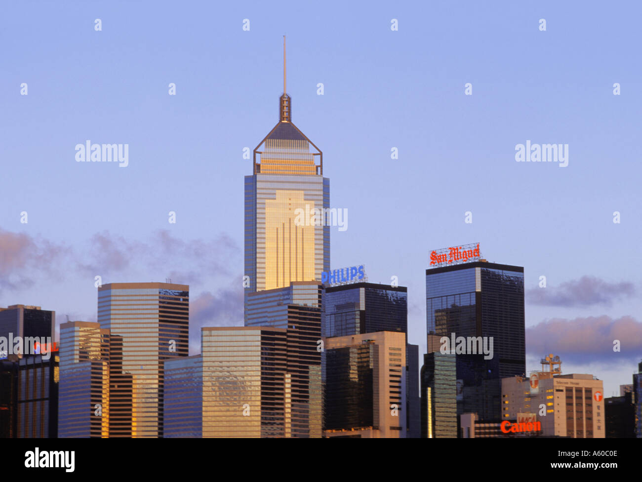 Hongkong Victoria Bezirk Blick von Kowloon Stockfoto