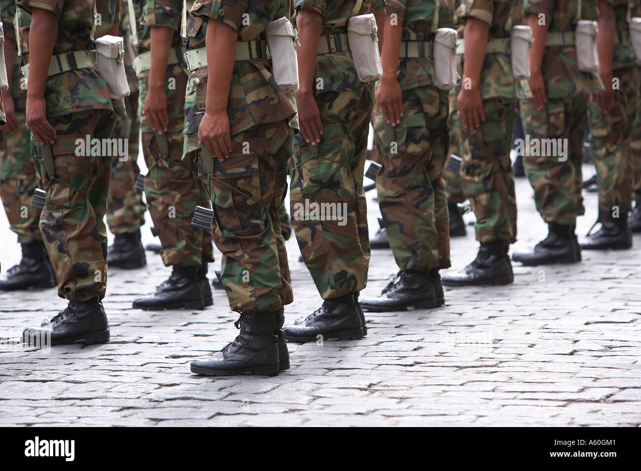 Soldaten auf der Parade Arequipa Peru Südamerika Stockfoto